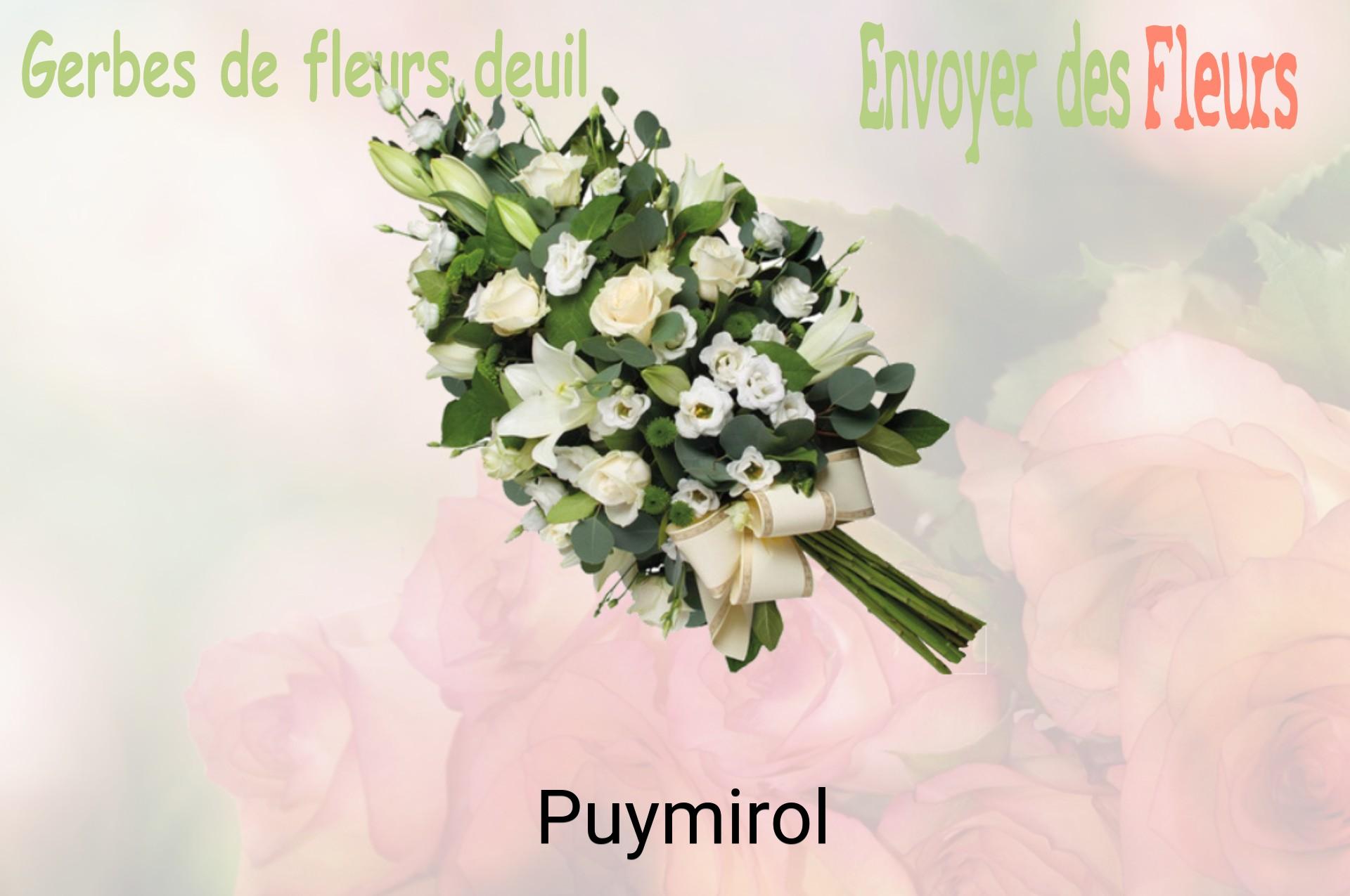 Gerbe de fleurs de deuil livrée à Puymirol